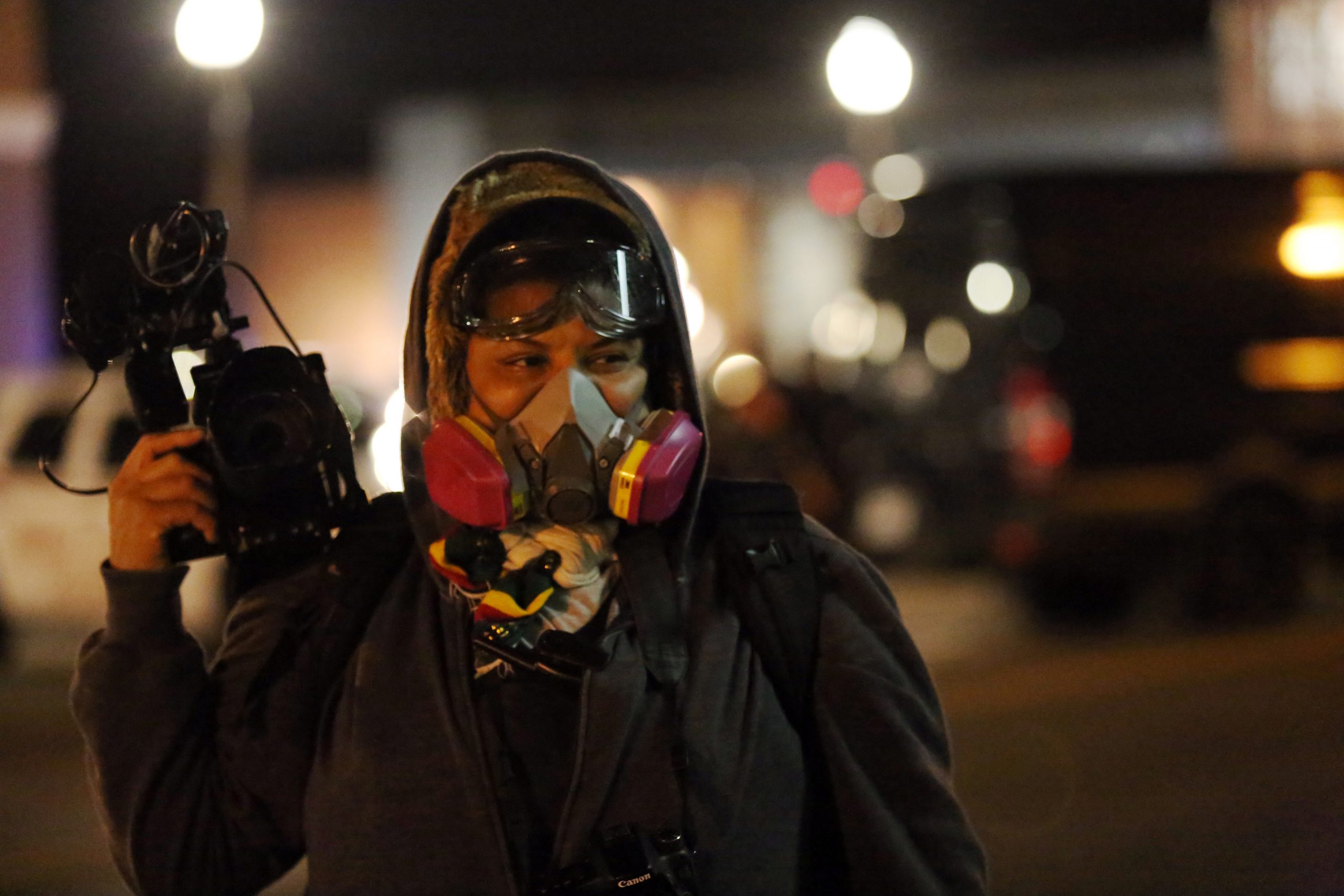 Katina Parker films in Ferguson the night of the Grand Jury Announcement acquitting Officer Darren Wilson for the killing of 18-year old Mike Brown, Jr.