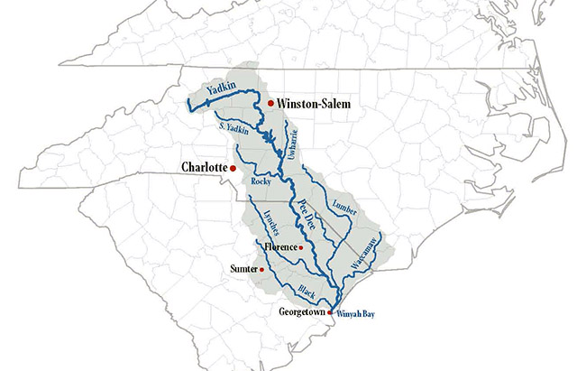 pee dee river map