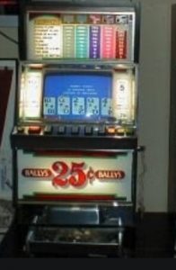 A 1980s video poker machine