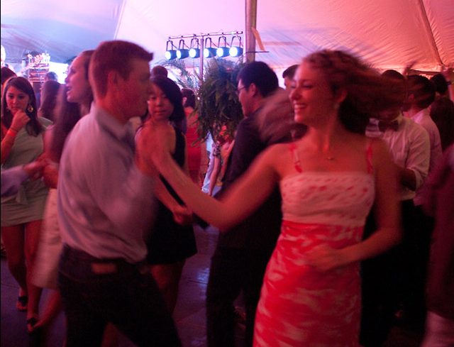 Wake Forest Student Union hosts the annual Shag on the Mag dance on the Magnolia Quad