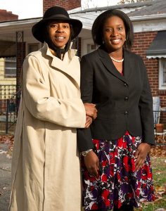 In 2010, then-law student Ashleigh Wilson (JD '11), right, helped prevent foreclosure for homeowner Tonya Williams through a law school clinic.