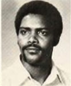 Head shot in black and white of Isaac Sims ('75) in the 1974 Howler yearbook.