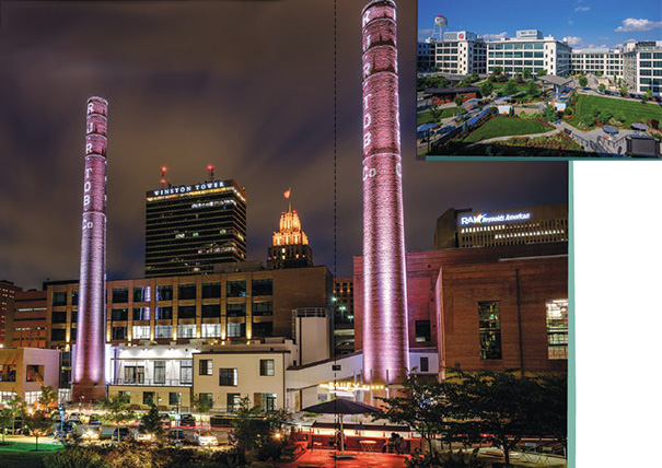 The view from Wake Downtown includes the renovated Bailey Power Plant. Wake Downtown is seen top right. Ken Bennett photos.