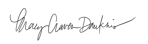 Mary Craven Dawkins signature