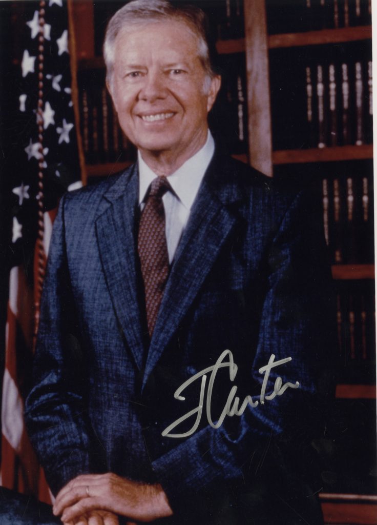 Photograph of President Jimmy Carter, autographed