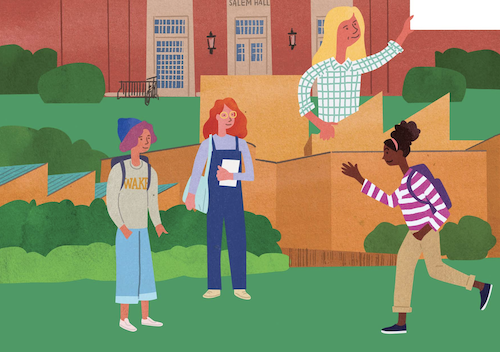 four students graphic