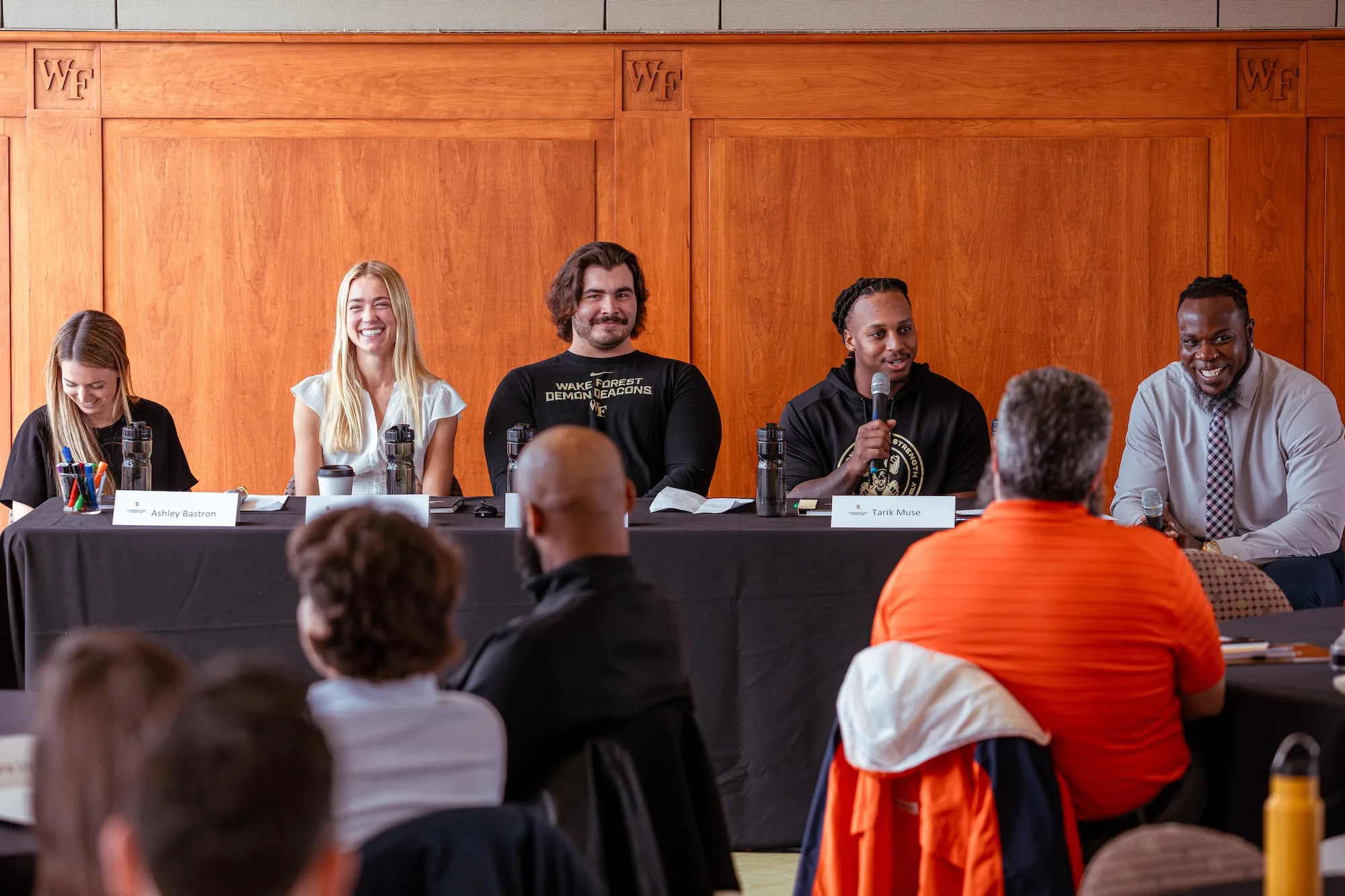 Panelists from Educating Character event at Wake Forest in Februray.