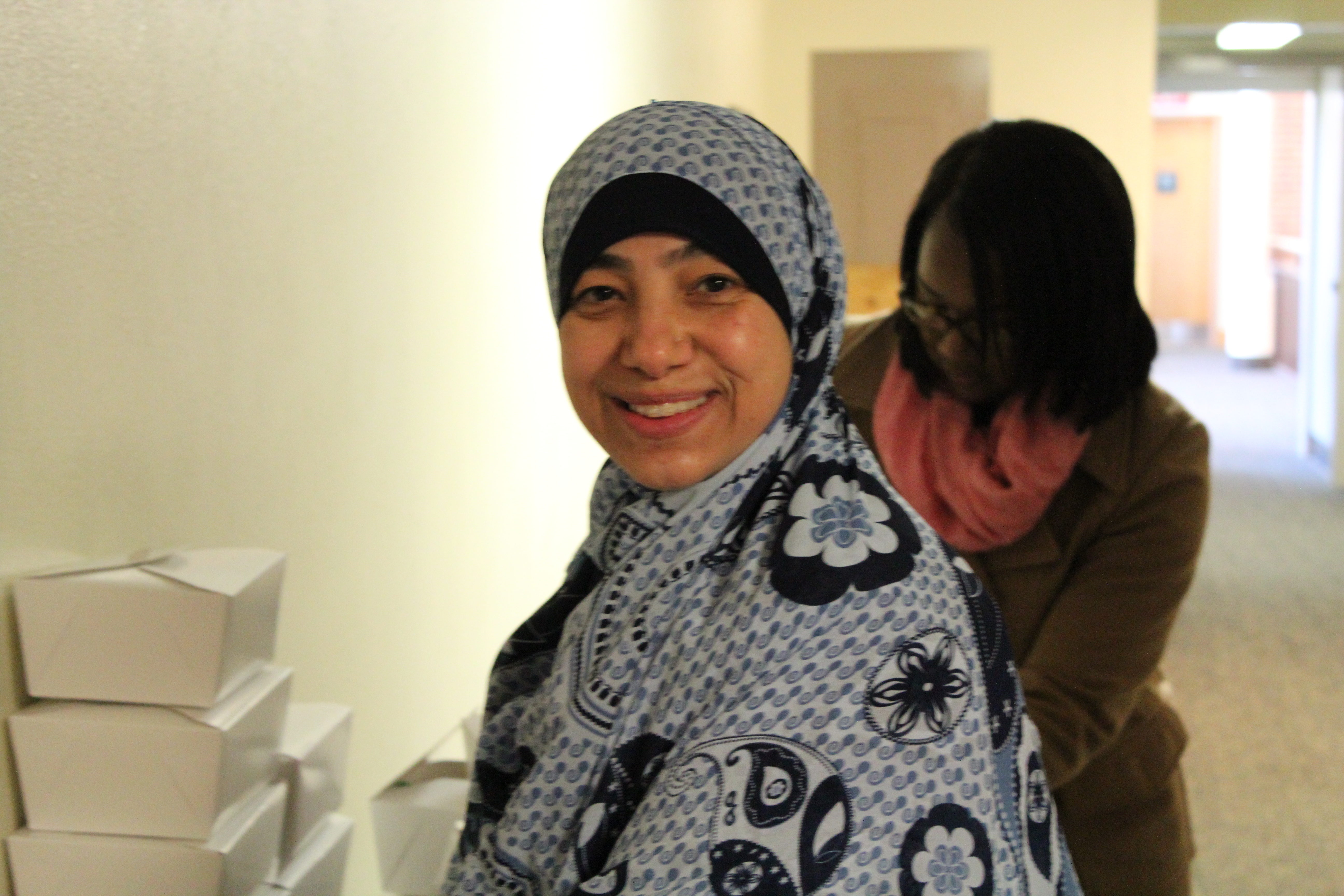 Student smiling at camera