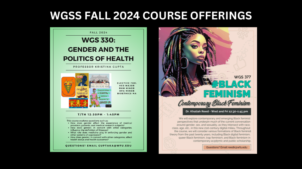 WGS 330 and WGS 377 Course Flyers
