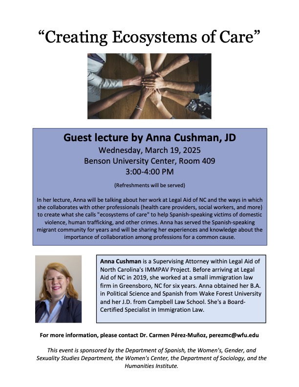 Creating Ecosystems of Care: Guest Lecture by Anna Cushman, JD