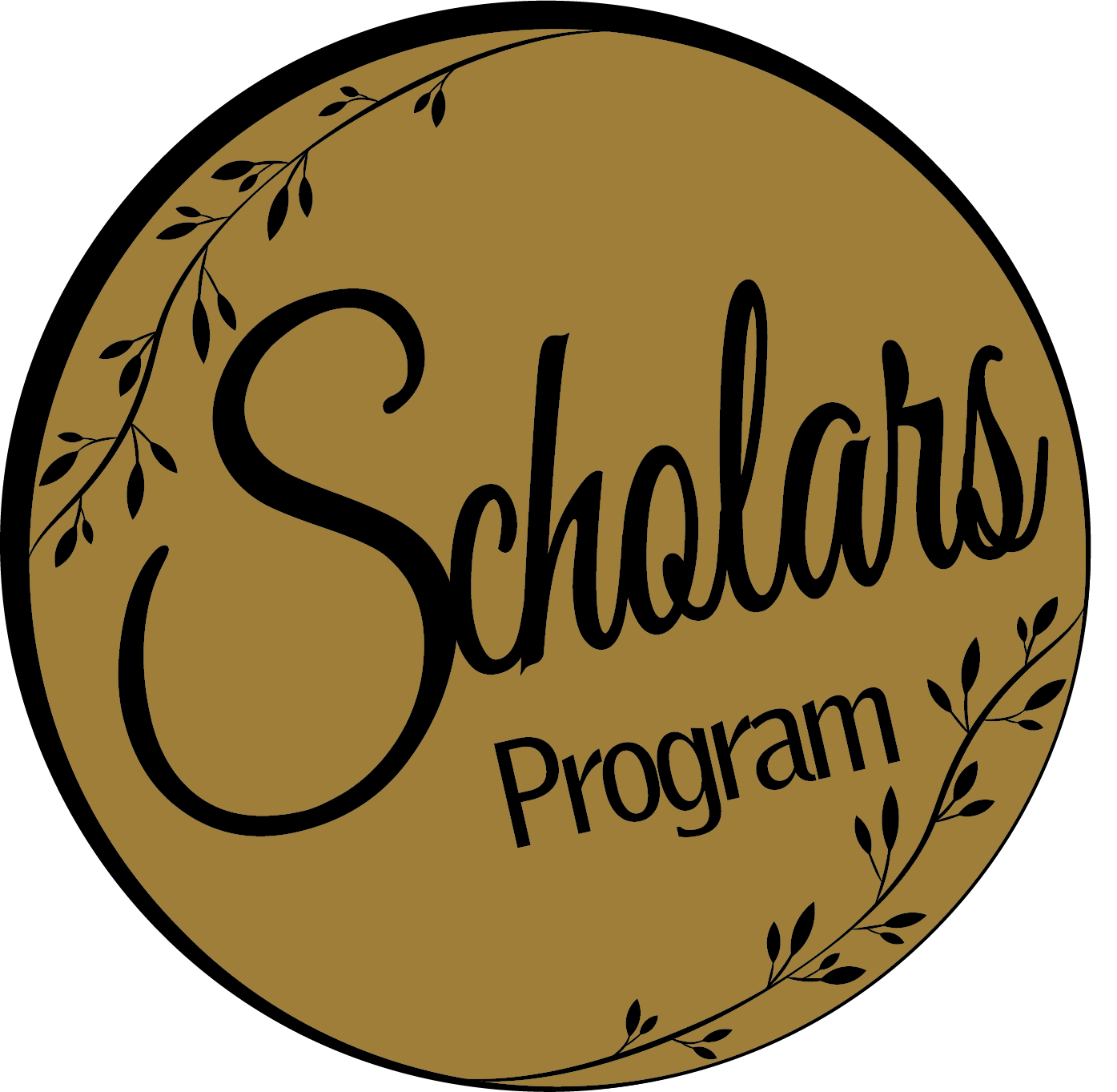 Scholars Program gold and black logo.