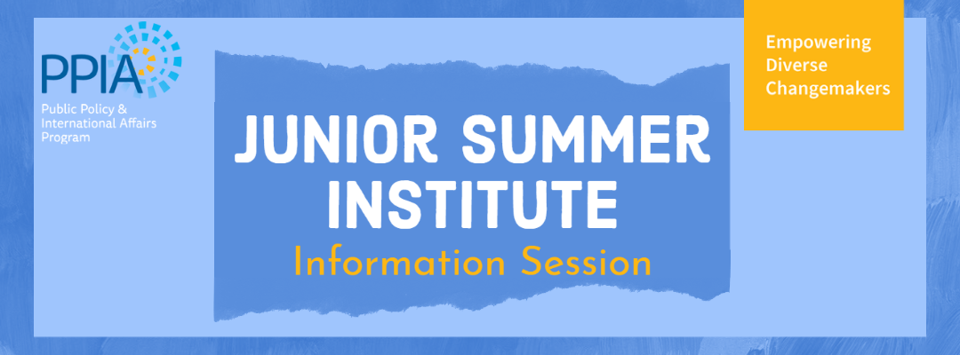 Junior Summer Institute Info Session