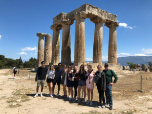 Greece Study Abroad Trip Photo: students in front of ancient site
