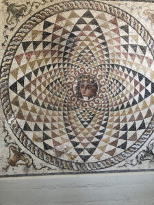 Greece Study Abroad Trip Photo: ancient tiles on ceiling or wall