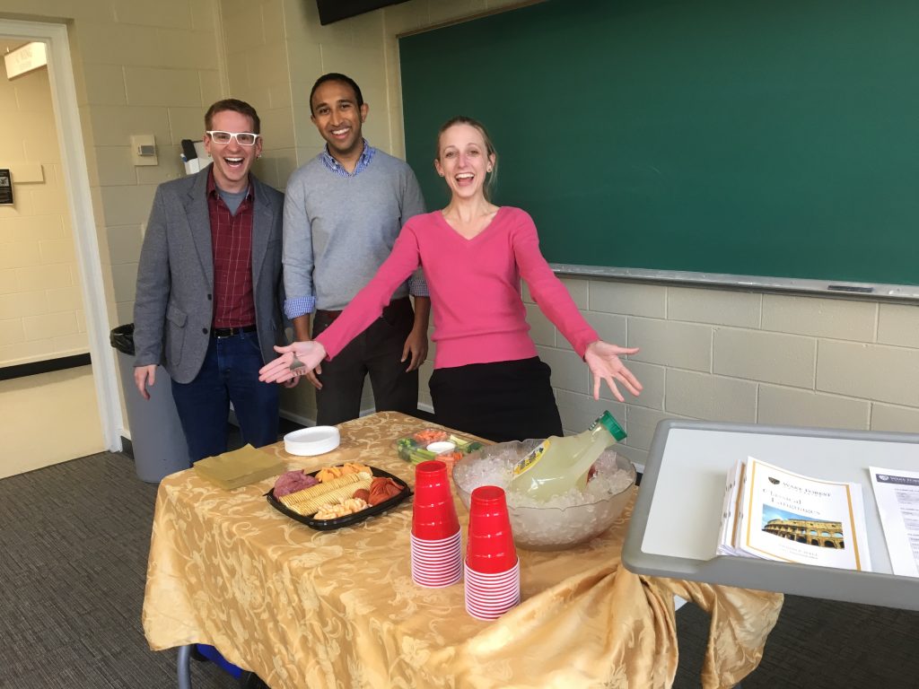 faculty at dept event