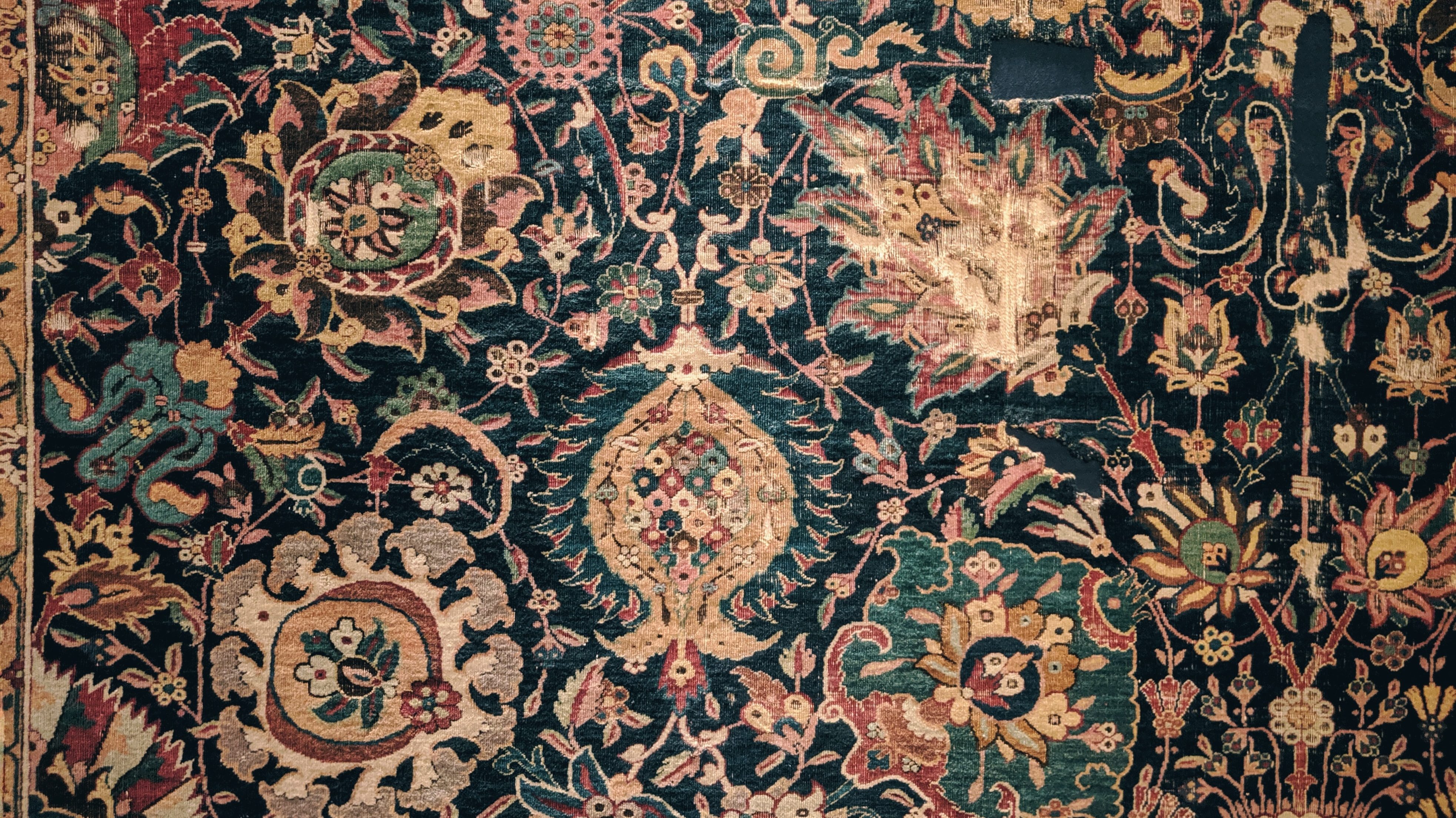 Image of a decorative rug meant to be a depiction of an item that could be preserved by a professional.