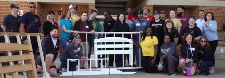 Wake Forest Staff at Building Beds and Fostering Literacy Event