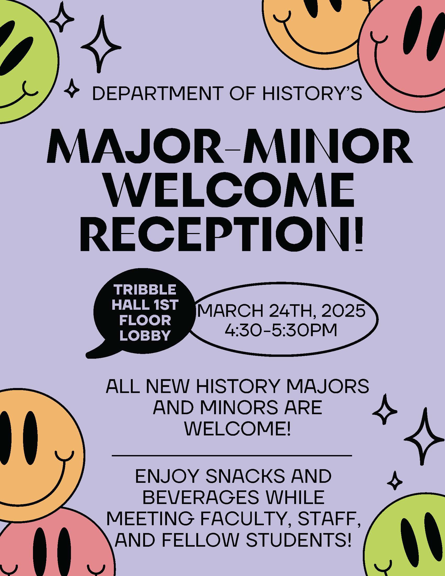 Welcome Reception for New Majors and Minors