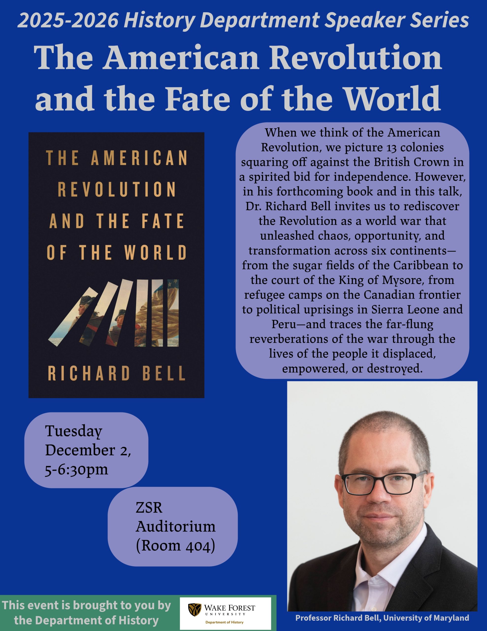 Talk by Dr. Richard Bell, University of Maryland, 