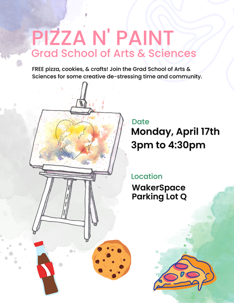 Paint 'N Pizza with the Grad School
