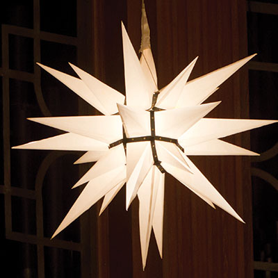 Lit up Moravian star