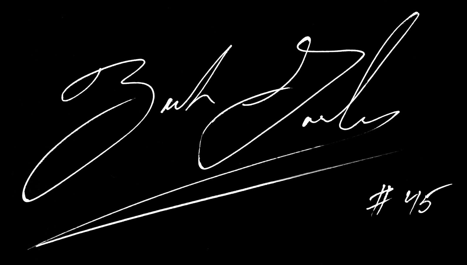Zach Gordon signature with #45
