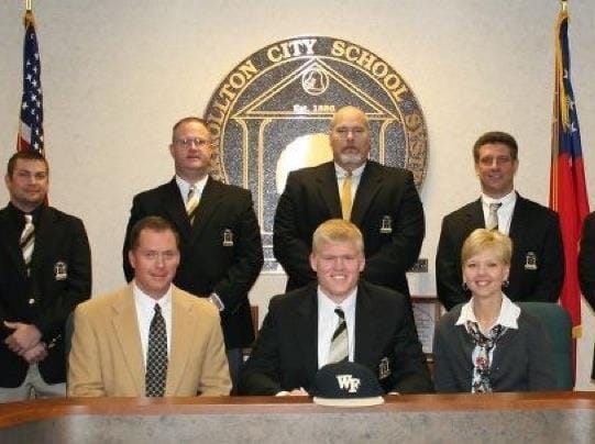 Photo of Zach Gordon signing to Wake Forest