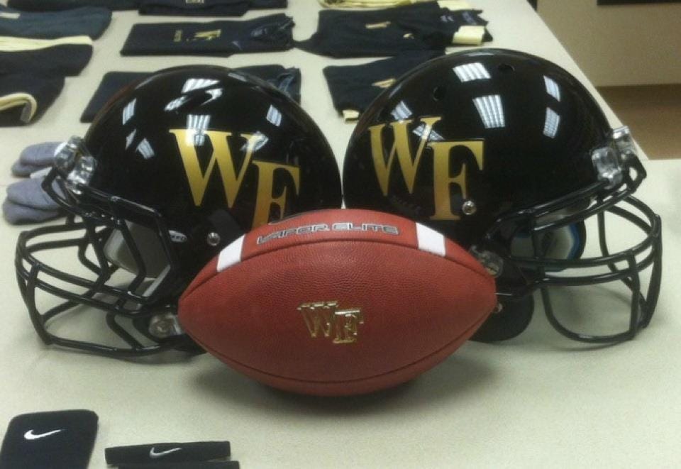 Wake Forest football, helmets and jerseys