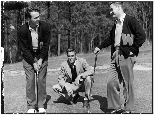 Arnold Palmer, Coach Johnny Johnston and Bud Worsham