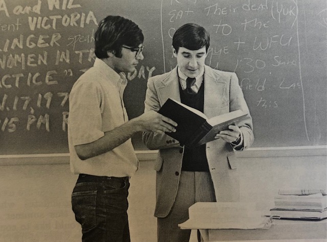 Butch Covington with a student.