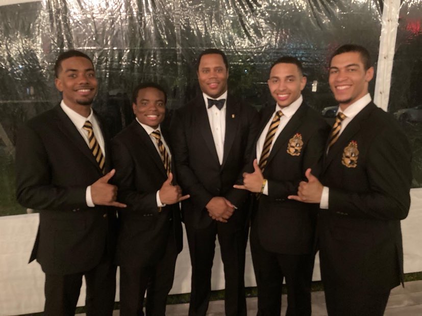 Gregory Parks and members of Alpha Chapter