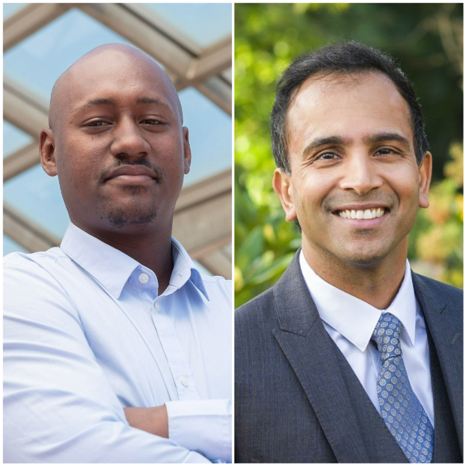 Professional headshots of Nathan Bennett Fleming and Samir Parikh