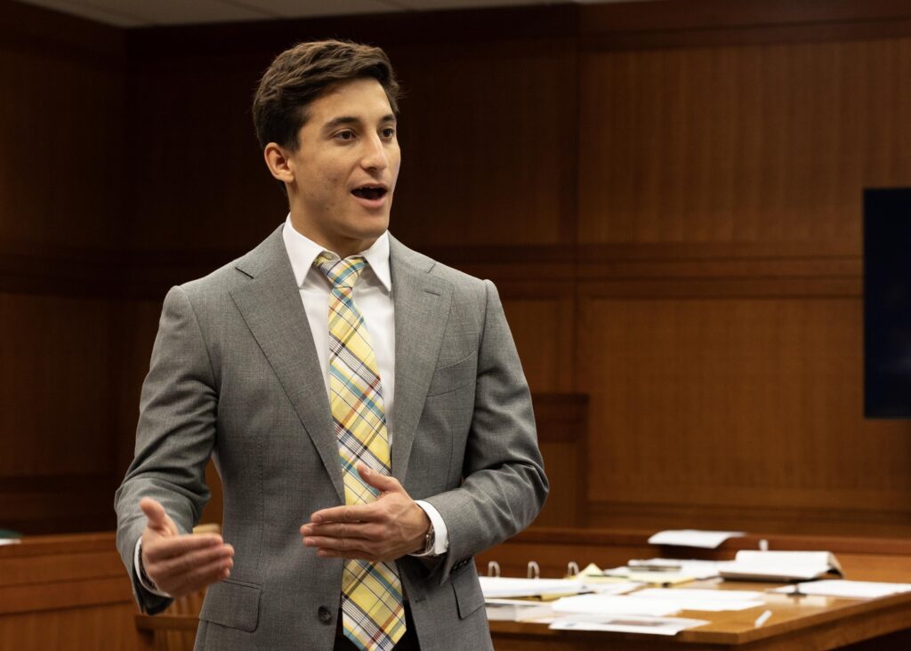 Student prepares for moot court competitions