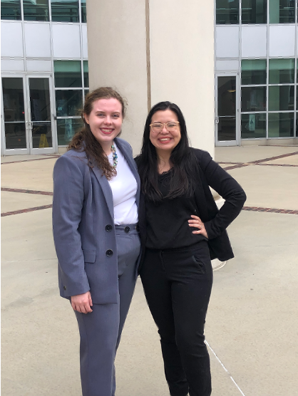 MLP Students Hannah Norem (’23) and Amanda Spriggs Reid (’23) posing for a photo.