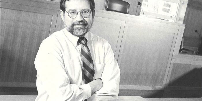 Picture of Dr. Ralph Peeples, whom the Peeples Law Scholarship is named