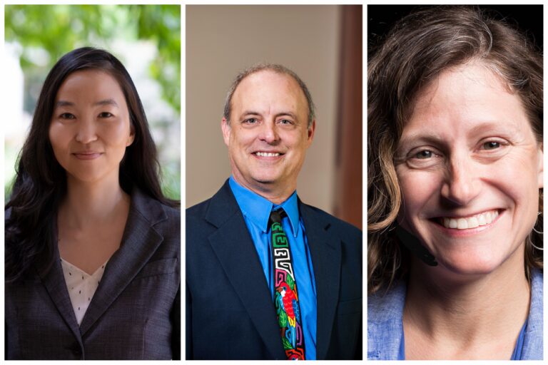 Professional headshot of Esther Hong, Ronald Wright, and Alyse Bertenthal