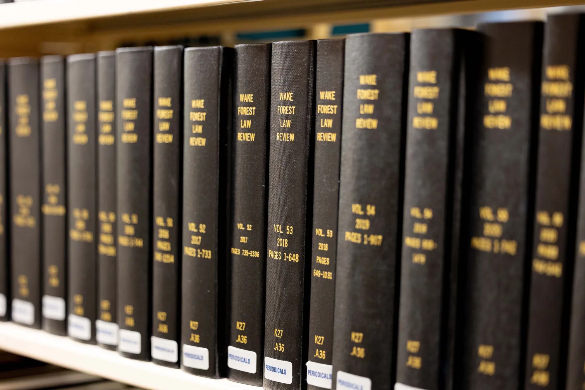 Early volumes of the Wake Forest Law Review