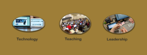 Technology, Teaching, Leadership graphic