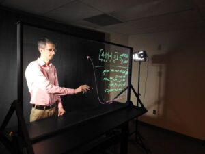 filming at a lightboard