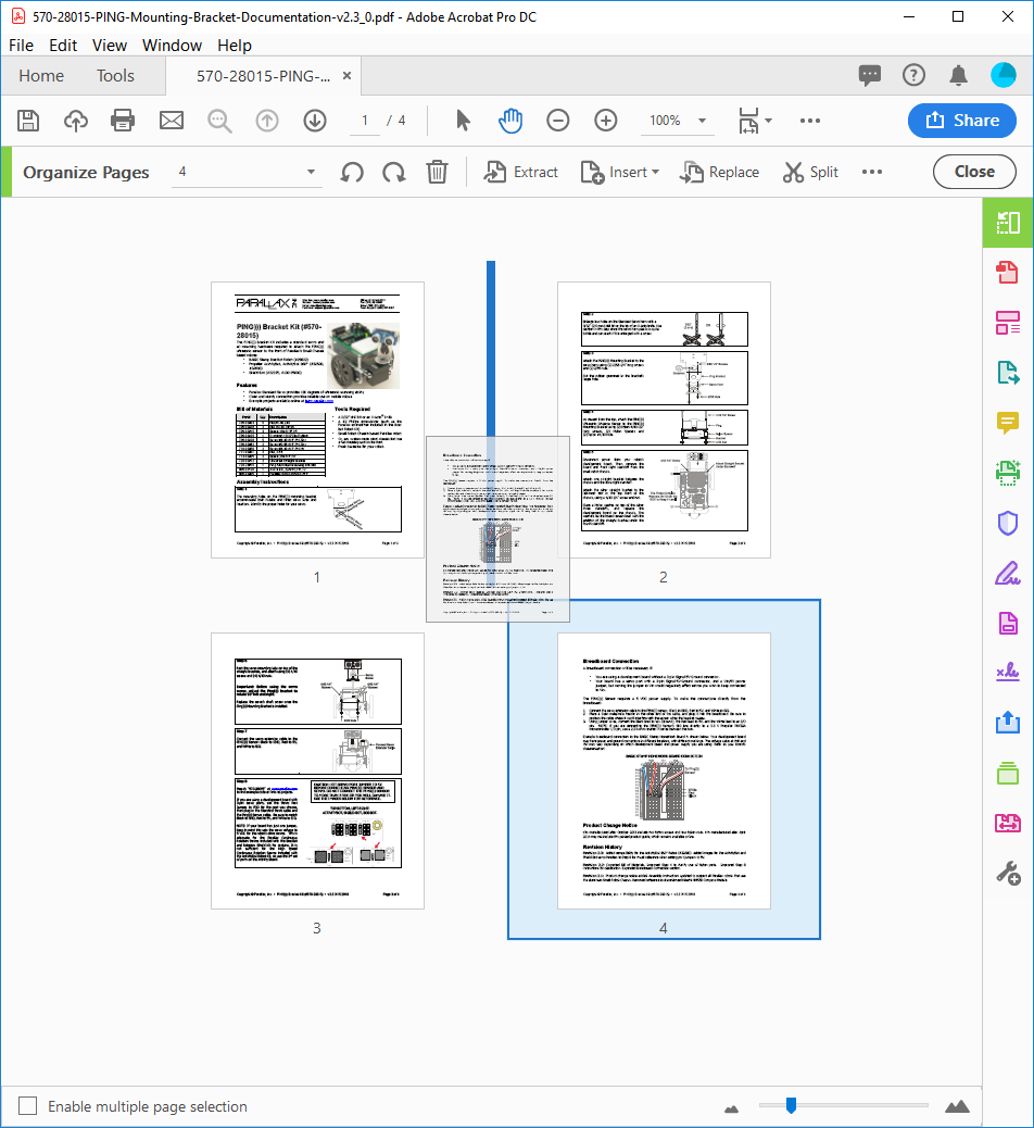 How to split a one page PDF into multiple pages using Adobe Acrobat Pro DC  