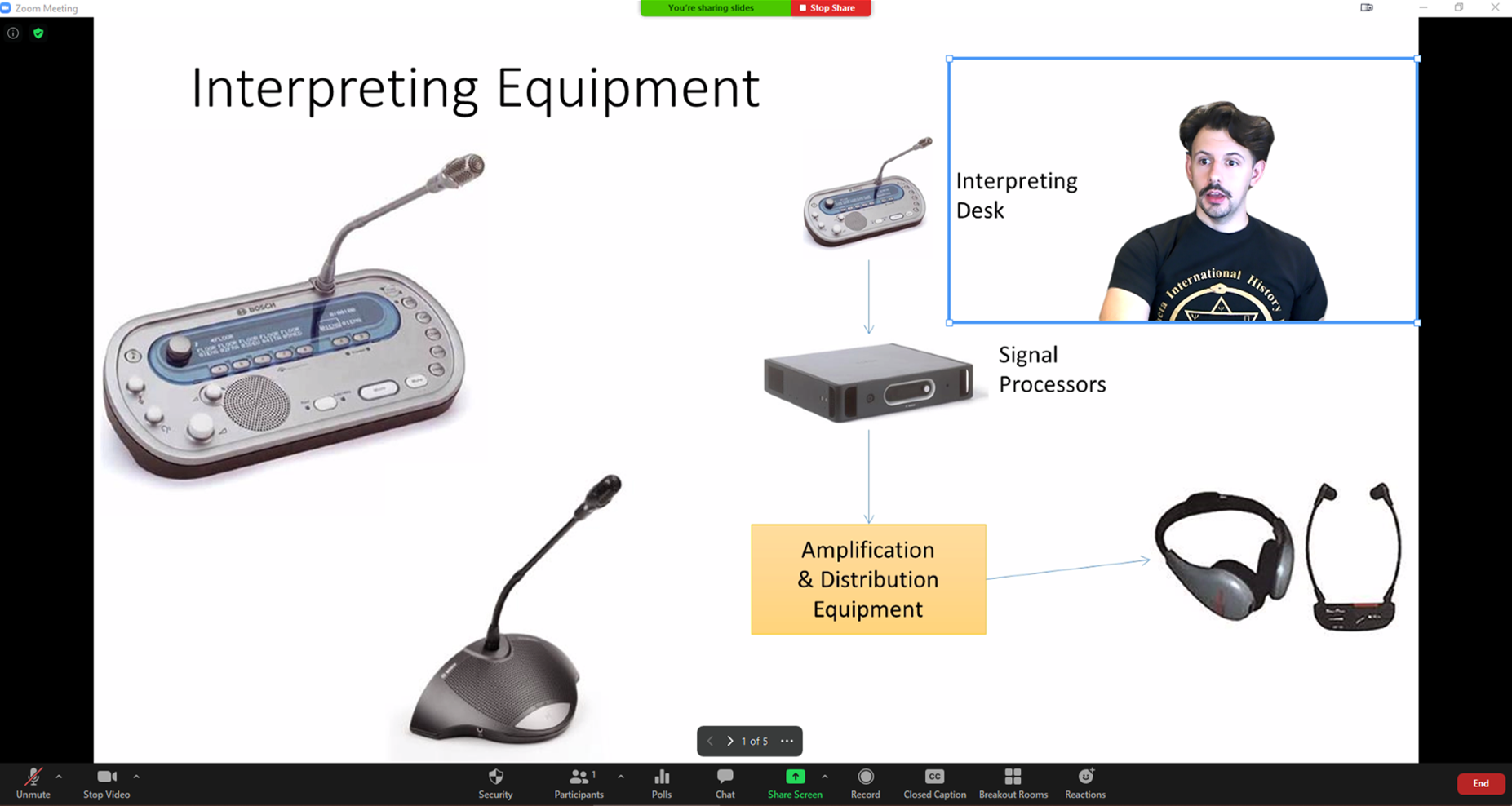 Example of using the feature on a powerpoint slide
