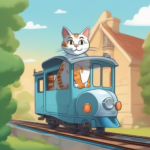 cat on the technology train