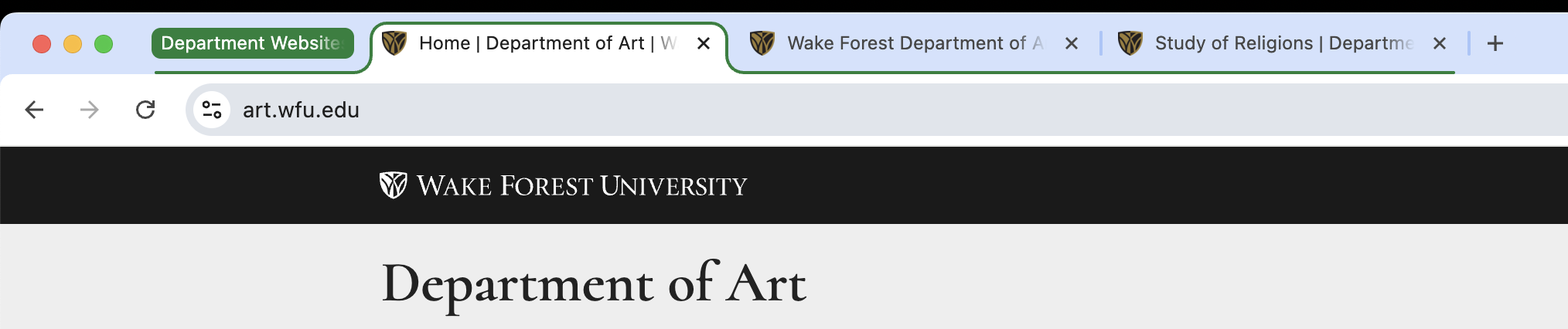 Image showing new Tab Group with open tabs
