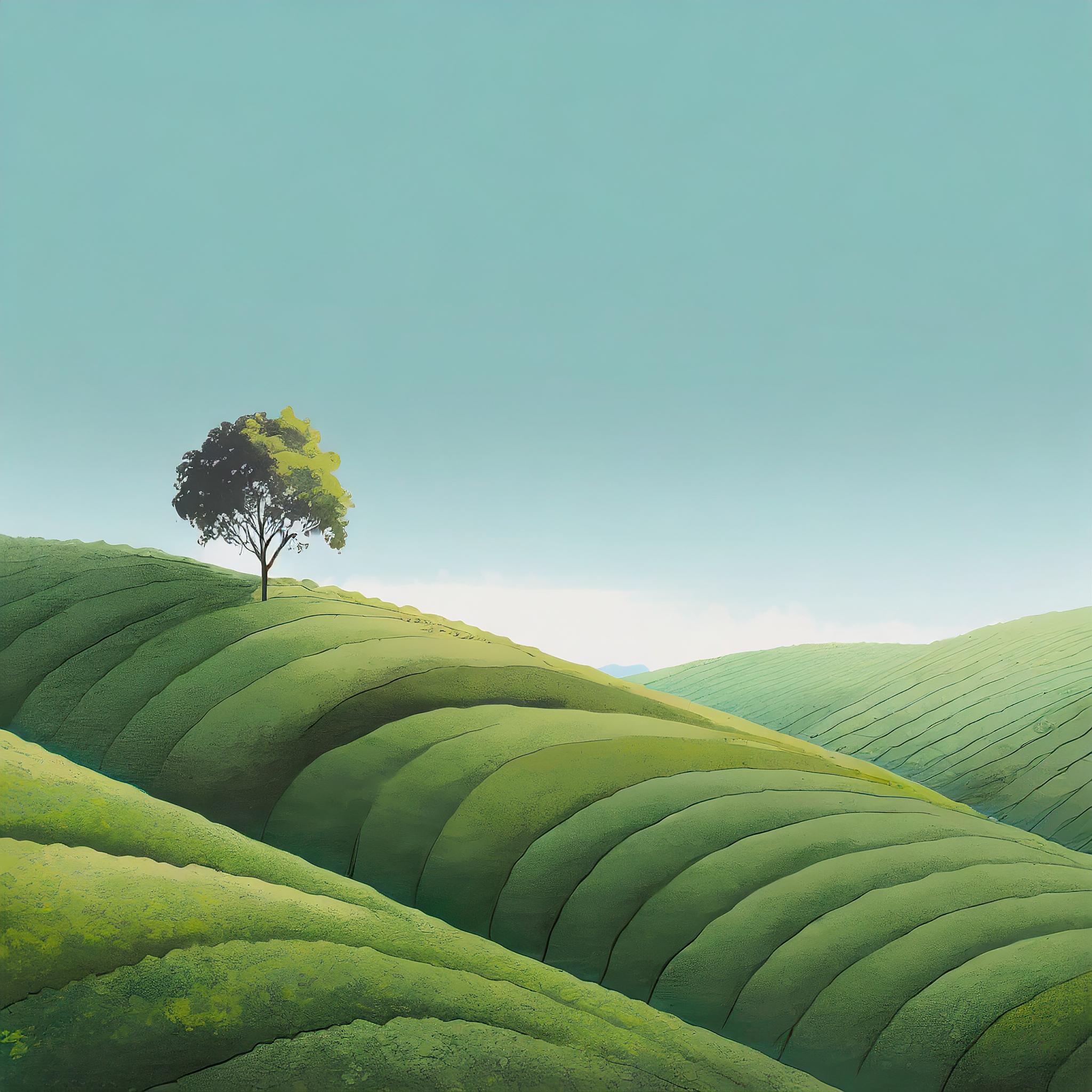 AI generated tea field
