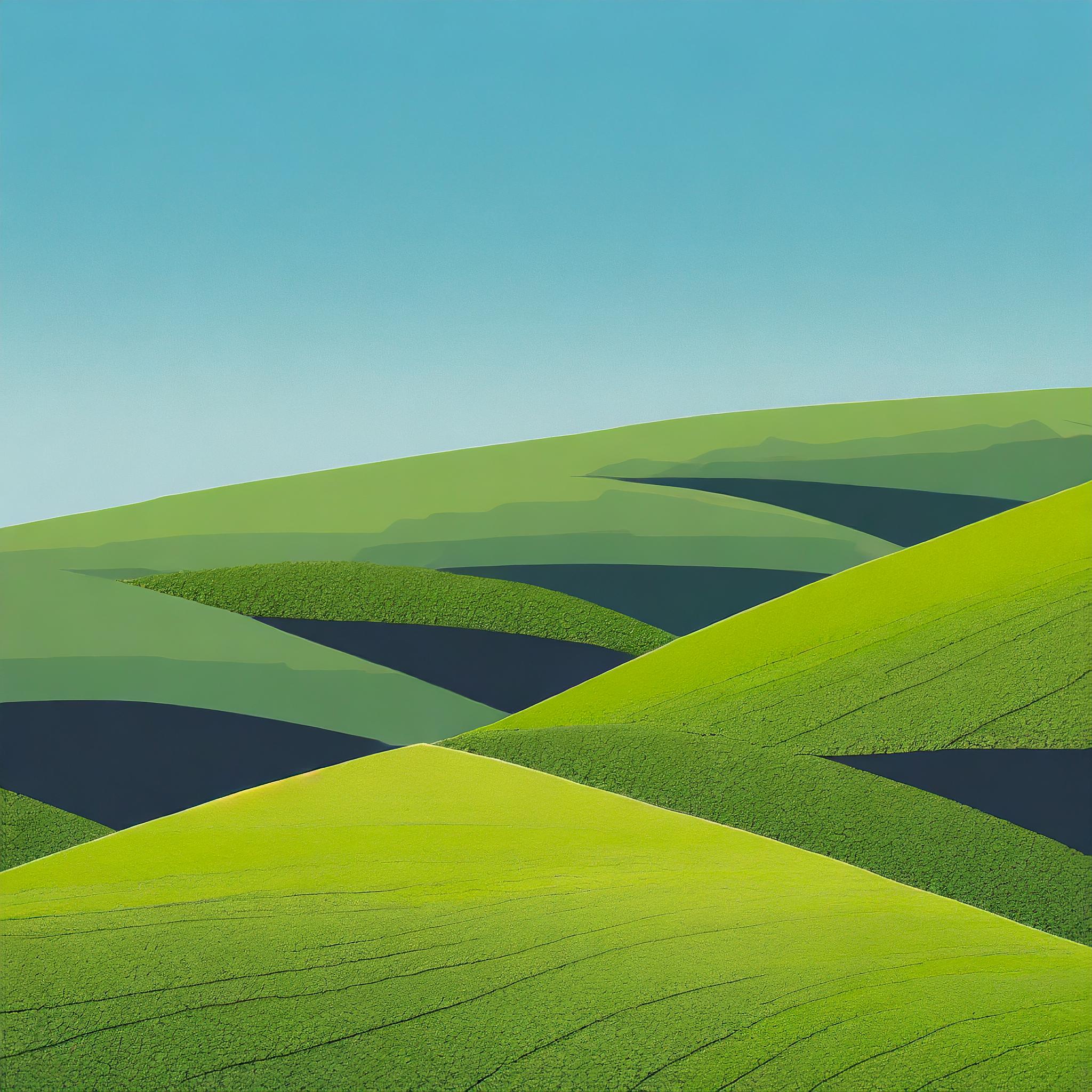 Second AI generated tea field