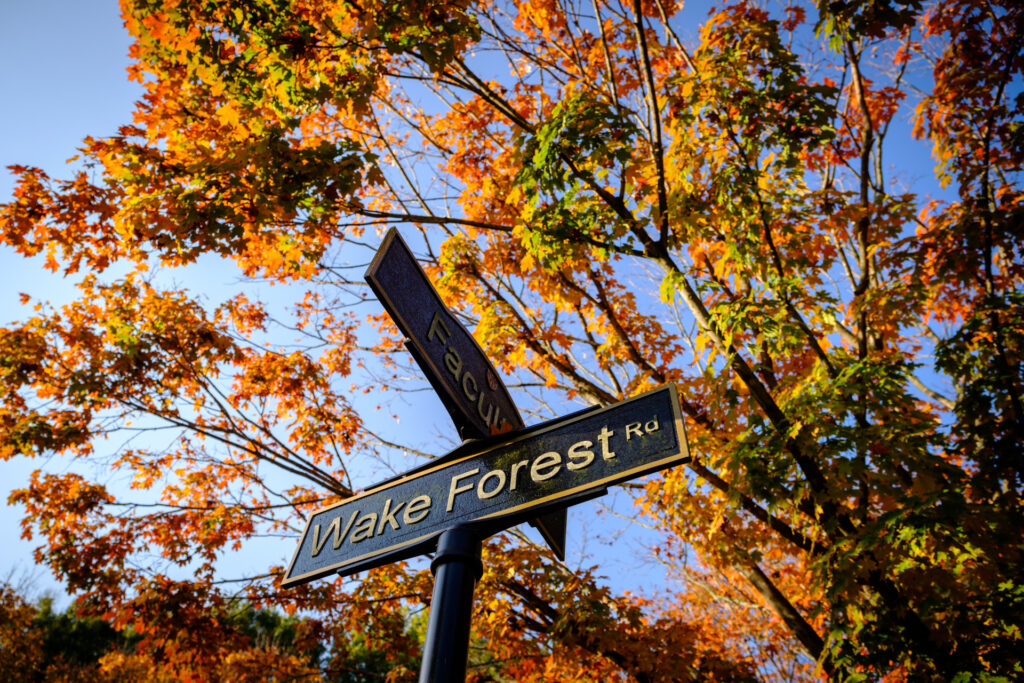 Wake Forest Rd street sign