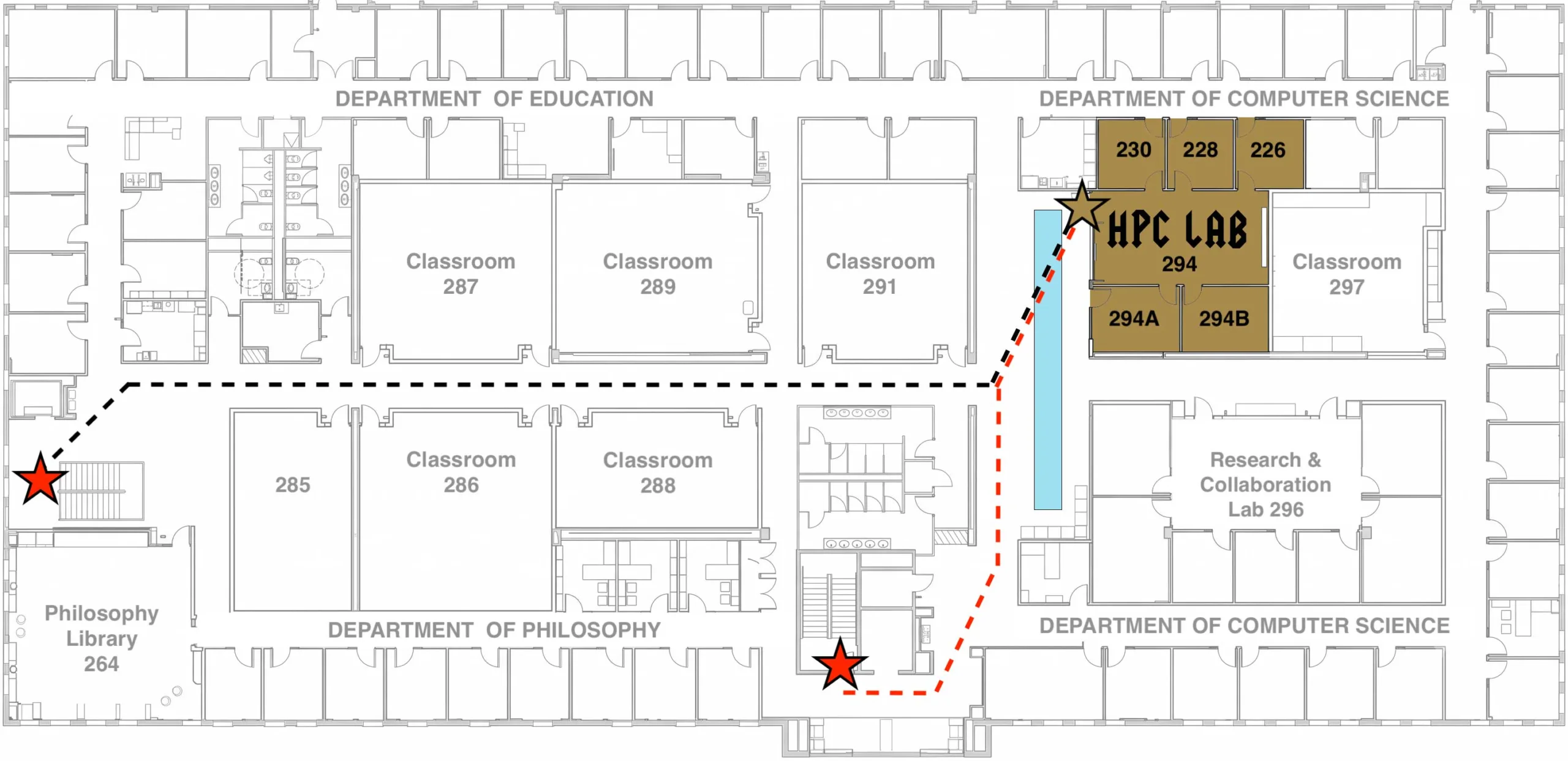 Caption: Campus Map to Alumni Hall