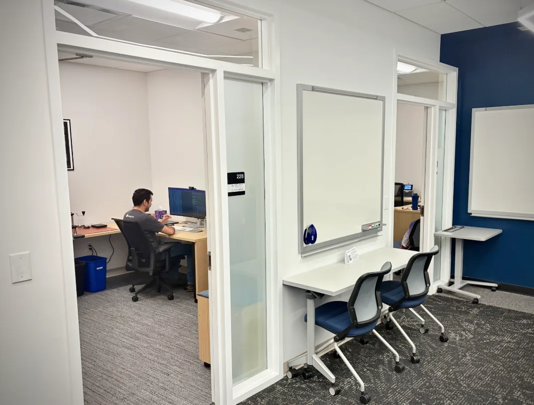 The HPC Team has dedicated offices connected to the HPC Lab to help support computational research projects conducted across campus.