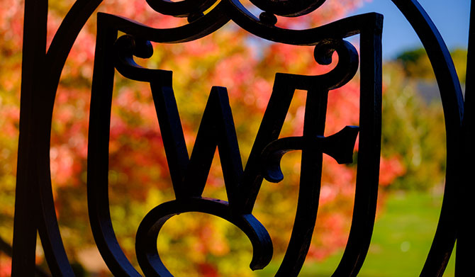 WFU Ironwork on campus