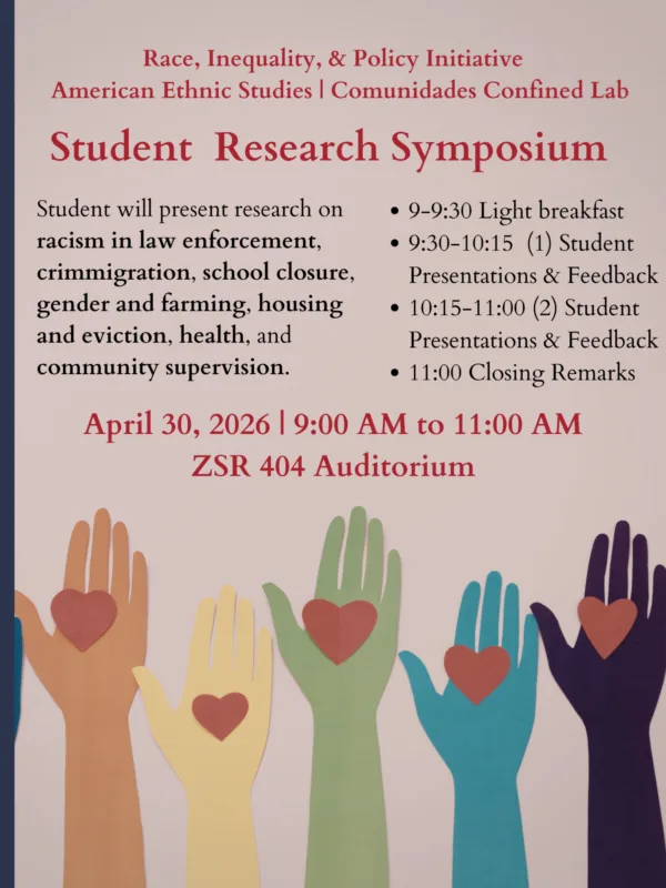 Spring 2026 Student Research Symposium Flyer